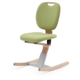 Moizi 6 Kinder-Schaukelstuhl Holz grün Rücken Möbel Center gesund aufwachsen ergonomische Kindermöbel