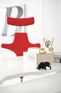 Hag Capisco 8107 Nackenstütze Stoffbezug rot design Home Office einrichten