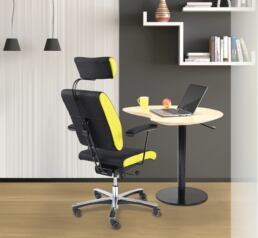 Rückenfreundliche Bürostühle einzigartig Falto Stoff mehrfarbig Gestell schwarz